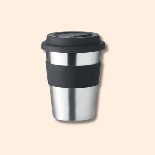 Coffee cup with silicone