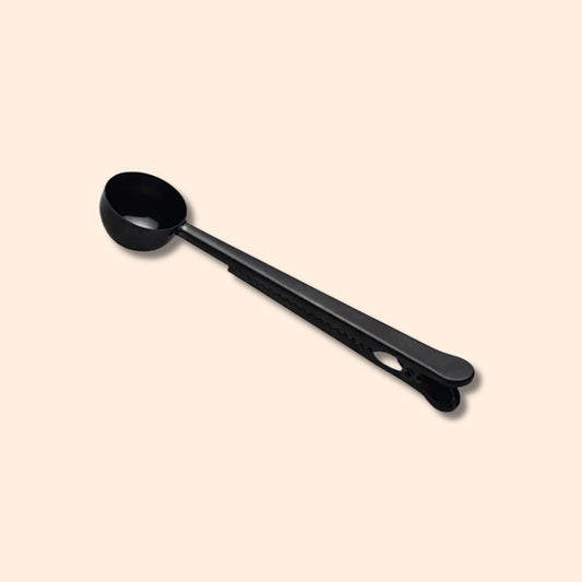 Coffee spoon with bag clip - Black