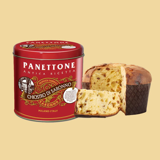 Panettone - Christmas cake in a metal box