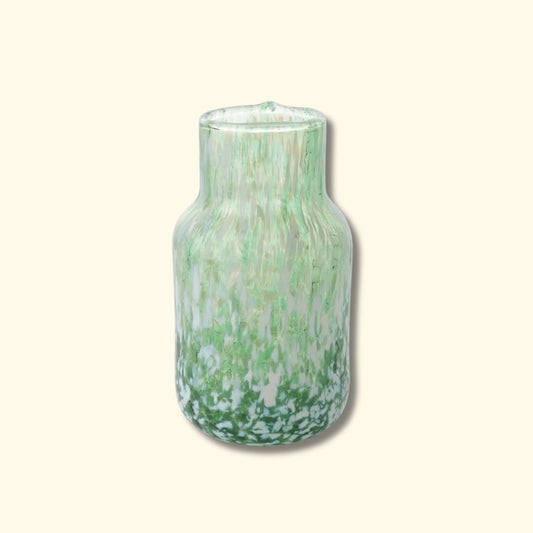 Vase - green/white pattern